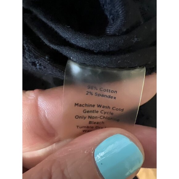 Talbots Womens Black Eyelet Stretch Blazer Jacket Size 12 Business Career Office - Picture 10 of 12